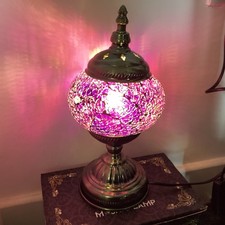 Turkish Moroccan Style Mosaic Table Bedside Tiffany Desk Lamp 