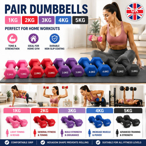 Hex neoprene dumbbells weight - neoprene,