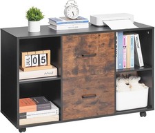 Mobile Wooden Filing Cabinet