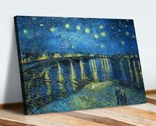 VAN GOGH CANVAS WALL ART PRINT ARTWORK  PICTURE STARRY NIGHT OVER THE RHONE