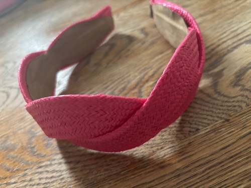 Pink raffia headband - pink, oliver