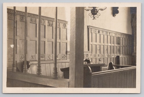 Rppc church interior - rppc,