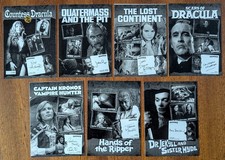 Set of 7 Hammer Horror Limited Edition B&W PROOF Binder Cards (B1 - B7) # 10/16