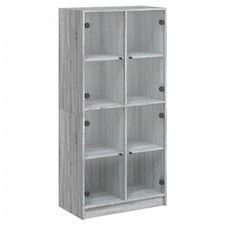 Bookcase with Doors Bookshelf