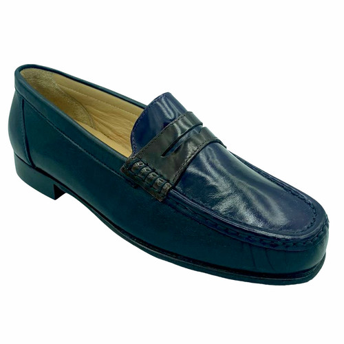 Shoes ladies navy leather - hb,