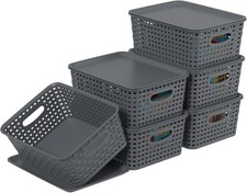 6 Pack Plastic Weave Storage