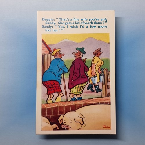 Comic postcard scottish farmer - comic,