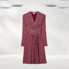 Ex Fat Face Women's Dress Plum Long Sleeve Vine Jersey