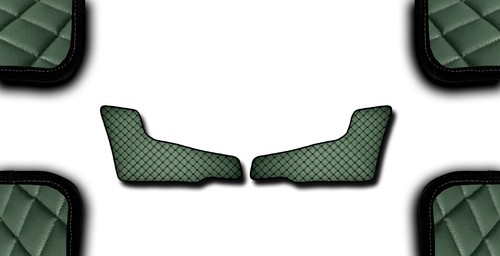 Dark green eco leather - green,