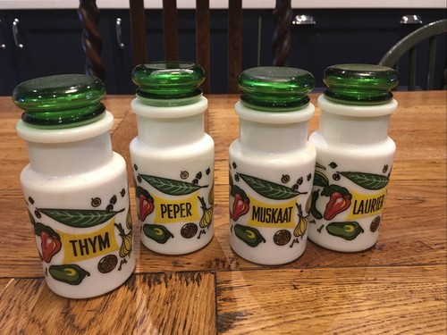Vintage set spice jars milk - vintage,