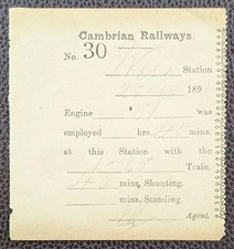 1891 Cambrian Railways Engine