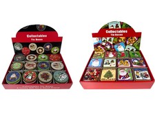 12 Pcs Mini Christmas tin box