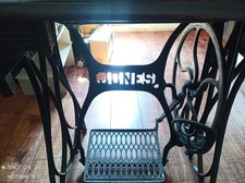 120 Year Old Cast Iron Jones Treadle Antique Sewing Machine Table Circa 1906