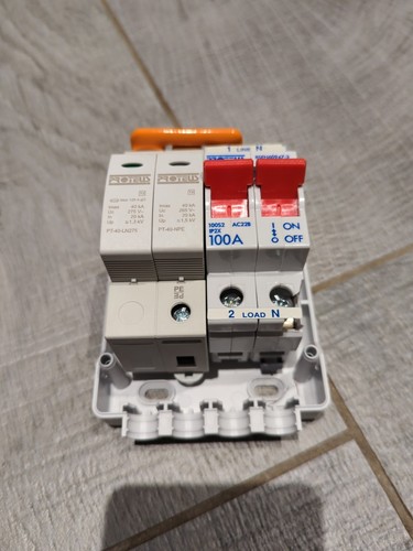 Proteus double pole 100a with - 100a,