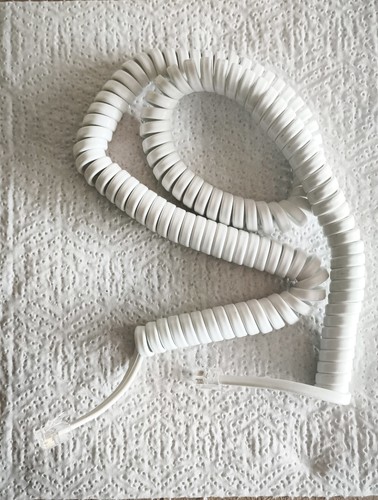 Telephone handset curly coiled - curly,