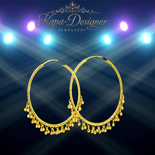 22ct gold plated filigree drop - plated,