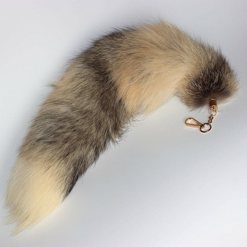 Real golden fox keychain - fox,