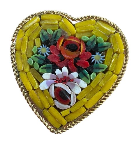 Vintage micro mosaic yellow - vintage,