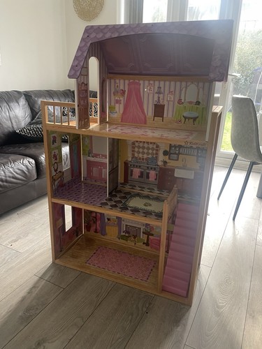 Wooden doll house kid craft - wooden,
