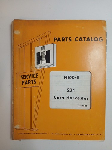234 corn harvester parts - ih,