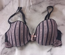 T-Shirt Bra 32C Black Pink