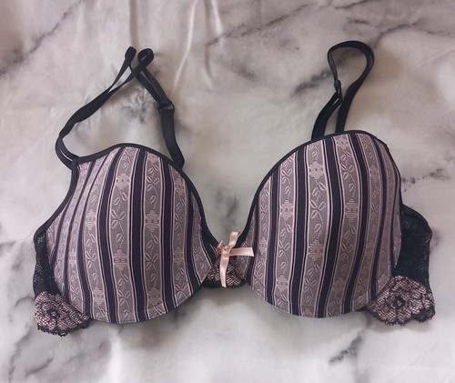Shirt bra 32c black pink - bra,