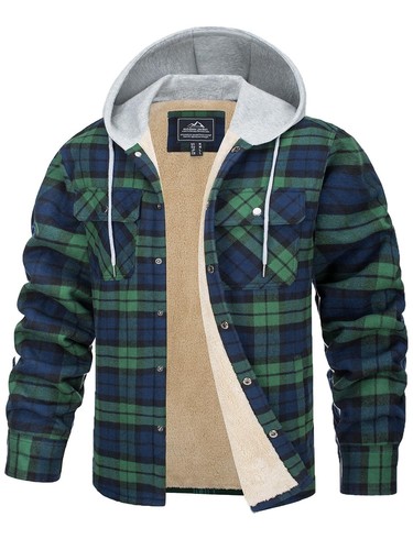 Tacvasen mens hooded flannel - mens,