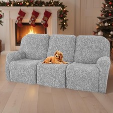 Recliner Chair Cover Stretch Jacquard Slipcover for 3 Seater Sofa Pet-Friendly