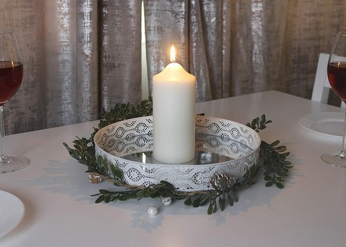 Christmas pillar candle ivory - pillar,
