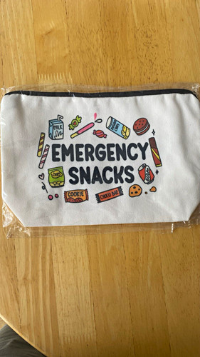 Emergency snacks white - "emergency, &