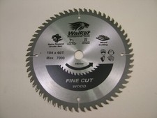 Circular saw blade tungsten carbide tipped 184mm (7.1/4") 30mm bore 60 teeth