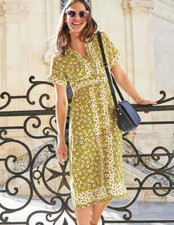 Boden 8R Esmerelda Dress WO120-Mimosa Yellow Random Spot-MED9