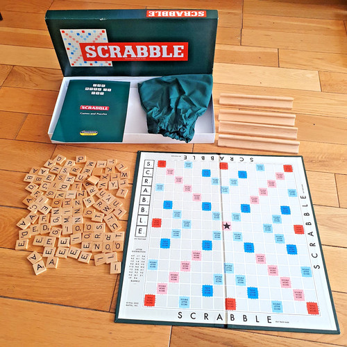 Scrabble board game wooden - game,,