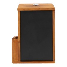  Wall Mounted Post Box: Rustic Wooden Letter Holder with Locking Slot -