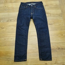 Nudie Jeans Tilted Tor Jeans Mens W32 L30 Blue Indigo Raw Dry Stretch Slim Fit