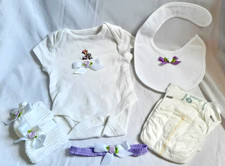 Reborn baby dolls clothes and accessories bundle to fit 18-22 inch doll. 445