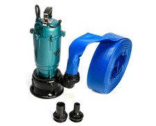 Submersible Sewage Drain Septic Flood Water Pump Sump Cesspool Grinding 50m Hose