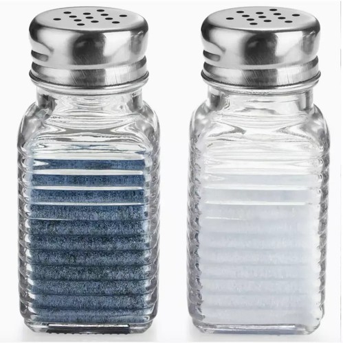 Glass salt and - glass, pepper
