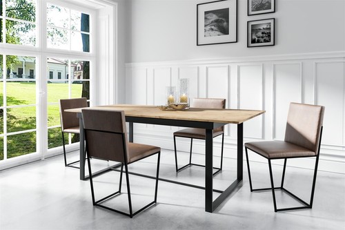 Oak dining table - dining,