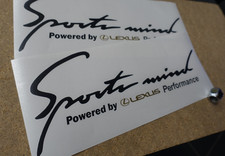 2 x Sports Mind Lexus Performance Side Bonnet Decals Stickers 12" IS200 Sport 
