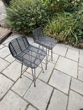 Black Rattan Bar Stools