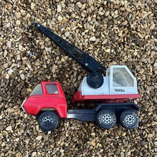 Tonka Toys Metal Crane Vintage 1970s Construction Toy, Rare Red & White, 