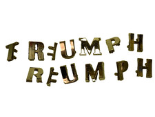 Triumph classic car letterset,TR2,TR3,bodywork original parts,chrome capitals !.