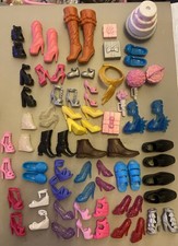 Lot Of Barbie Shoes And Random