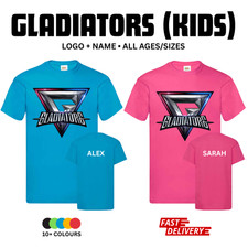 BOYS GIRLS GLADIATORS SHORT SLEEVE 100% COTTON KIDS T-SHIRT TOPS T SHIRT TEE