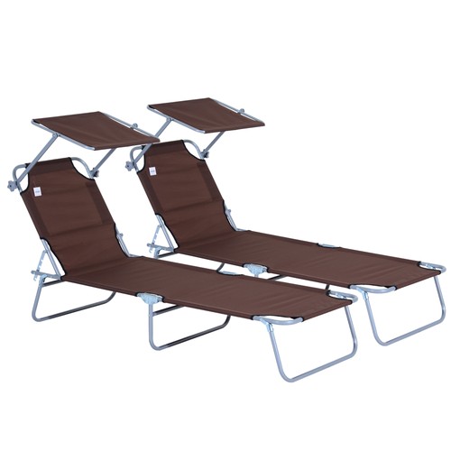 Outsunny foldable sun lounger - outsunny,