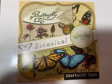 Craft Artist Digikit Butterfly Botanical Daisy Trail Serif Cd Rom