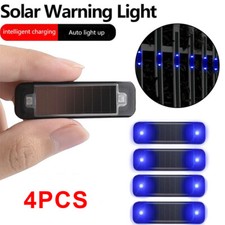 4Pcs Solar Powered Car Dummy Alarm Stimulated Anti-Theft Flashing Warning Light