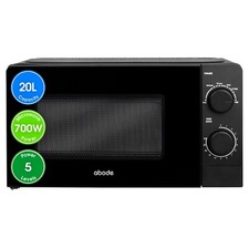 Abode Black Microwave 700W 20L