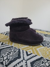 Womens Brown Fitflop Mukluk Shorty Pull On Suede Ankle Boots size 6 EU 39 